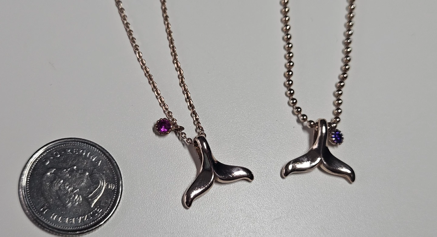 Whale Tail Jewelry Set (Necklace, Bracelet, Earrings) - photo 3