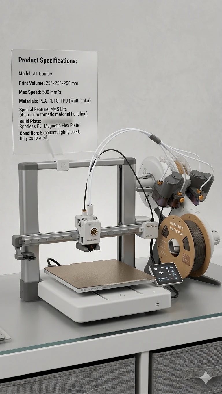 Bambu Lab A1 Combo 3D Printer