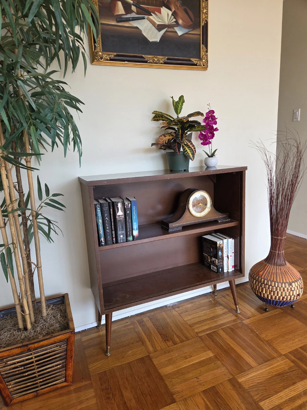 MCM Walnut Finish Narrow Two Tier Bookcase - photo 3