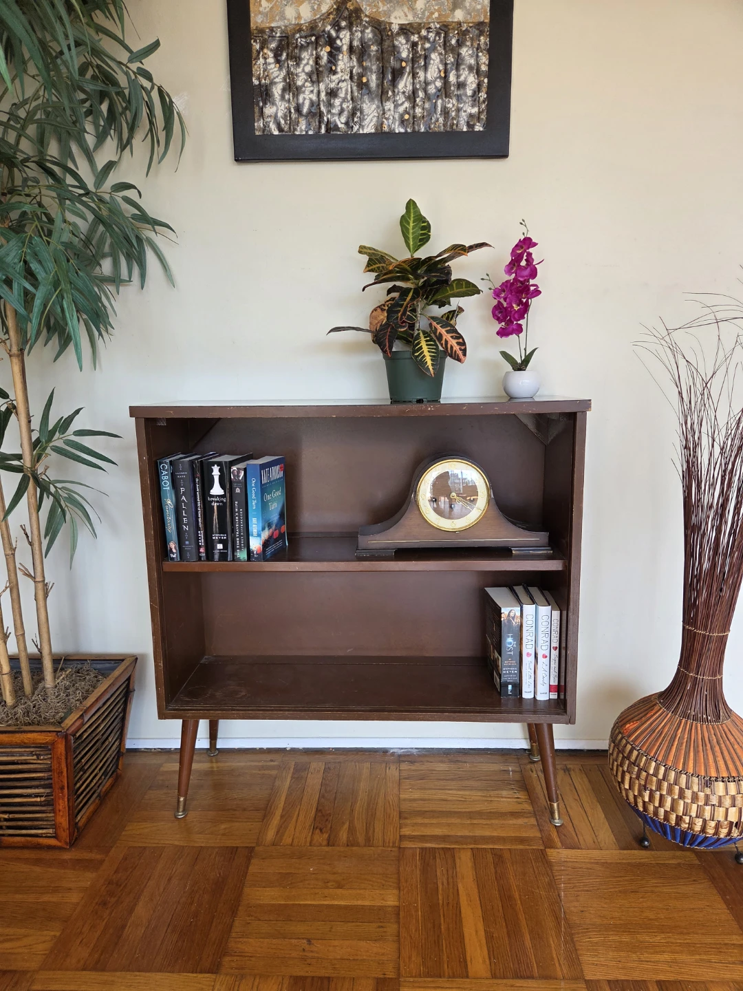 MCM Walnut Finish Narrow Two Tier Bookcase - photo 5