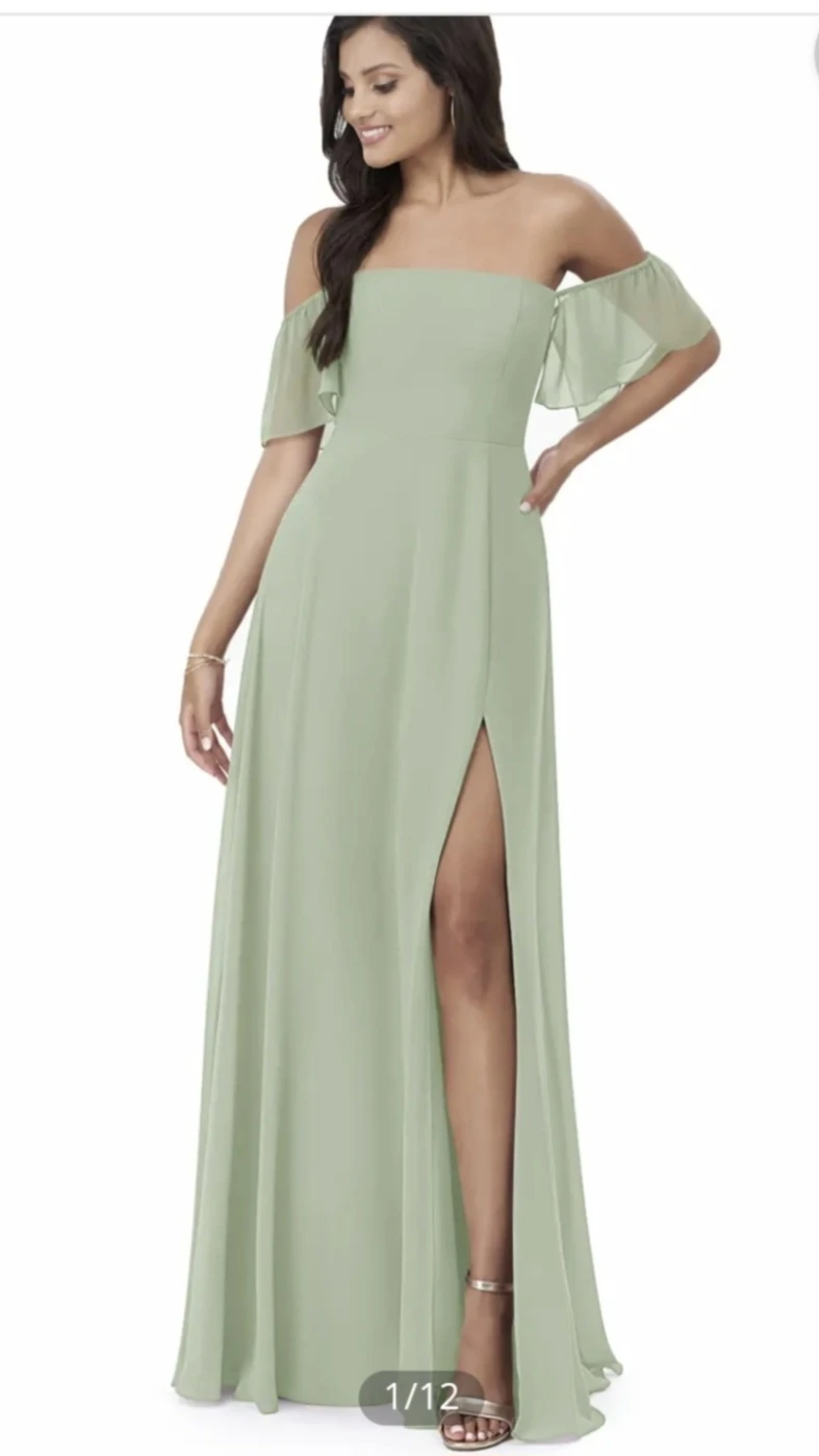 Bridesmaid Dress – (Dusty Sage / Sage Green) Size 6 - photo 2