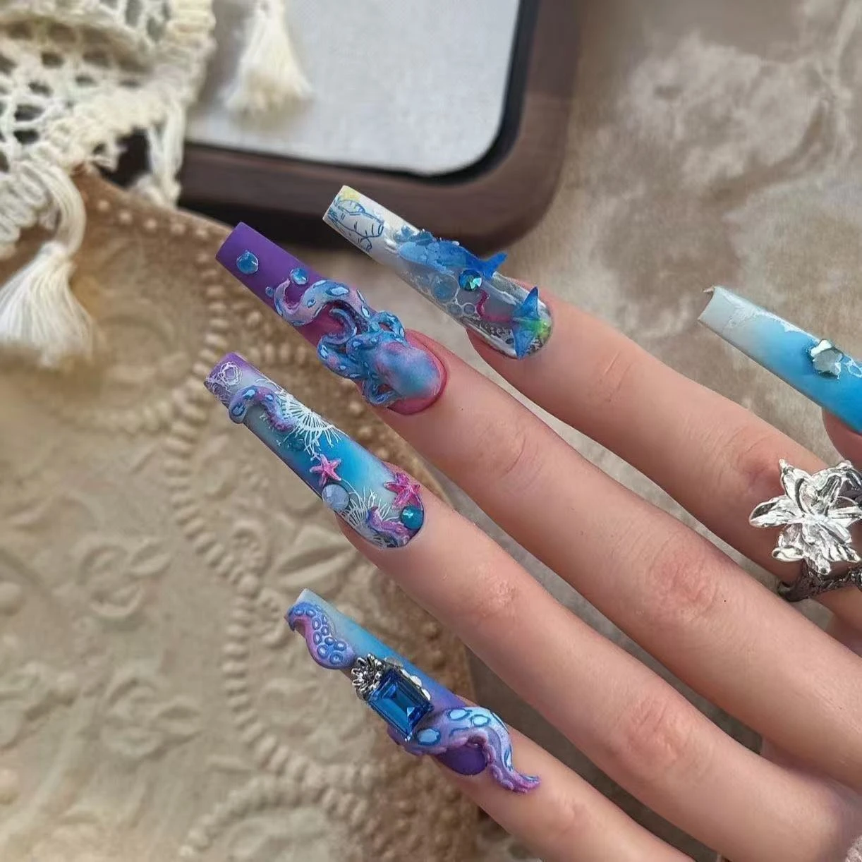Handmade Octopus & Tentacle Press-On Nails - photo 4
