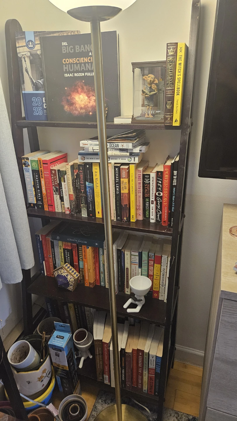 Dark Wood Ladder Bookshelf - photo 2