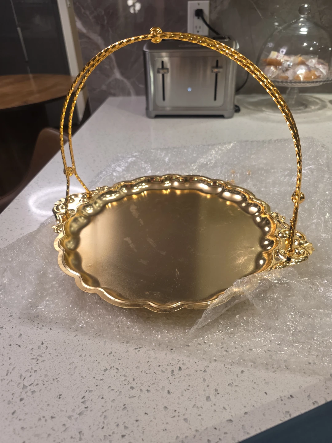 Decorative Gold Serving Basket - photo 2