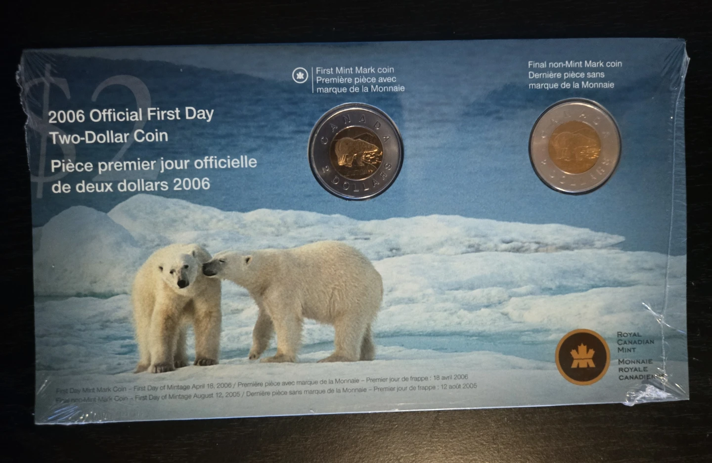 Lot of 4 Official First Day Can. Coin Sets RCM 2005-06 - photo 3