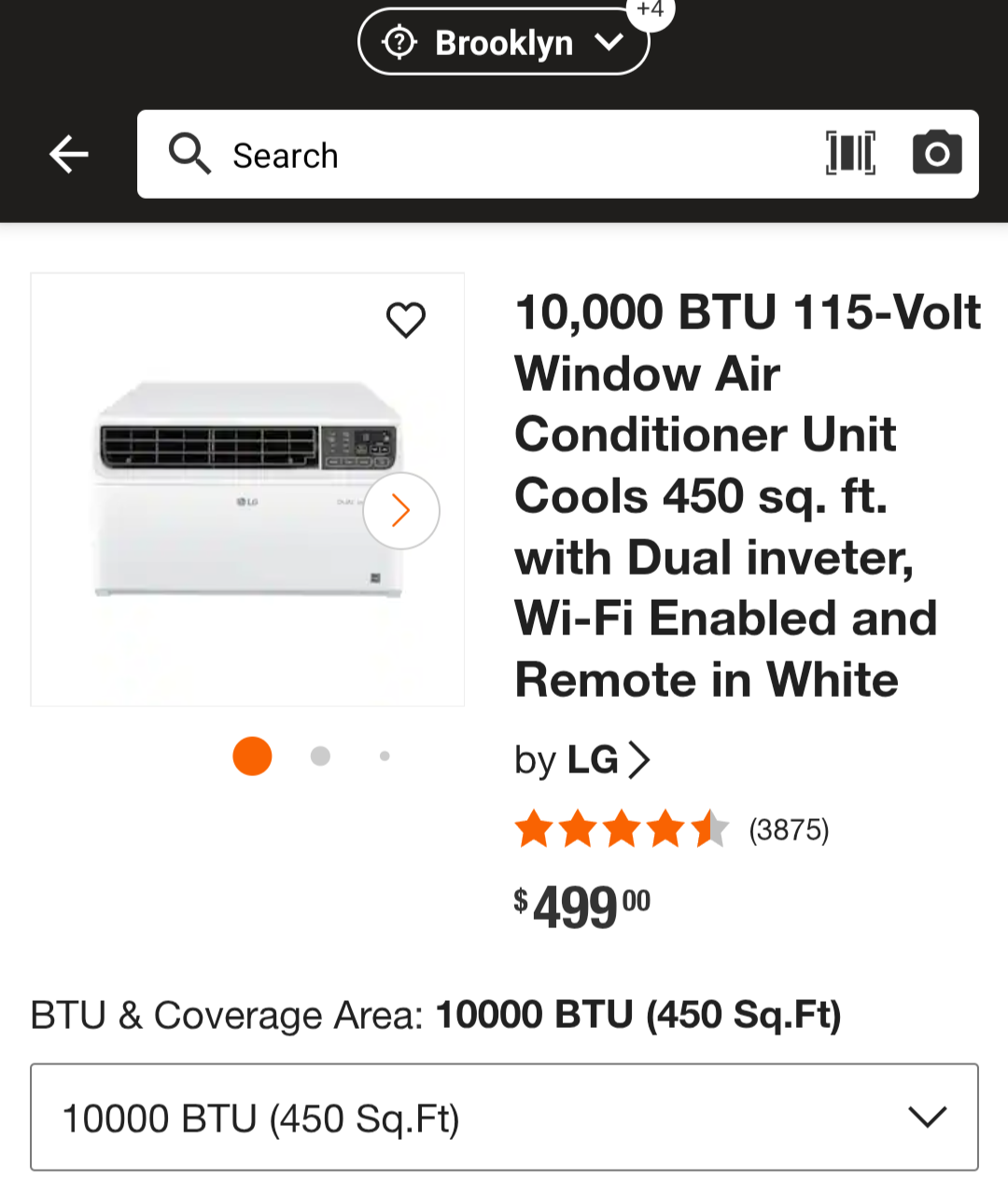 LG DUAL Inverter 10,000Btu Wi-Fi SMART Window AC Unit - photo 2