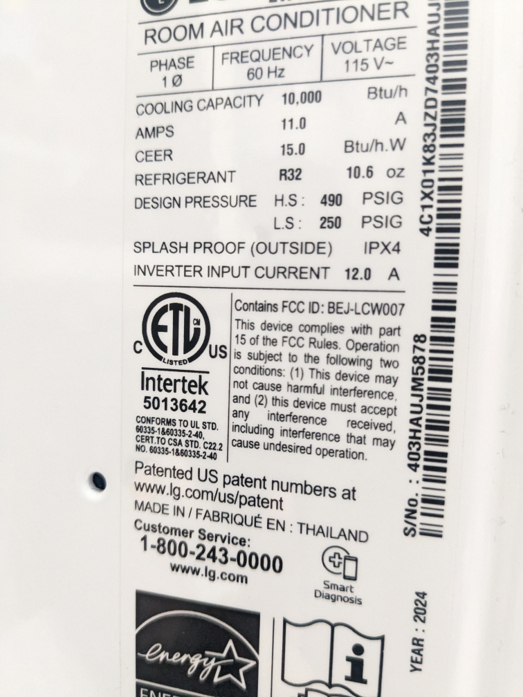 LG DUAL Inverter 10,000Btu Wi-Fi SMART Window AC Unit - photo 3