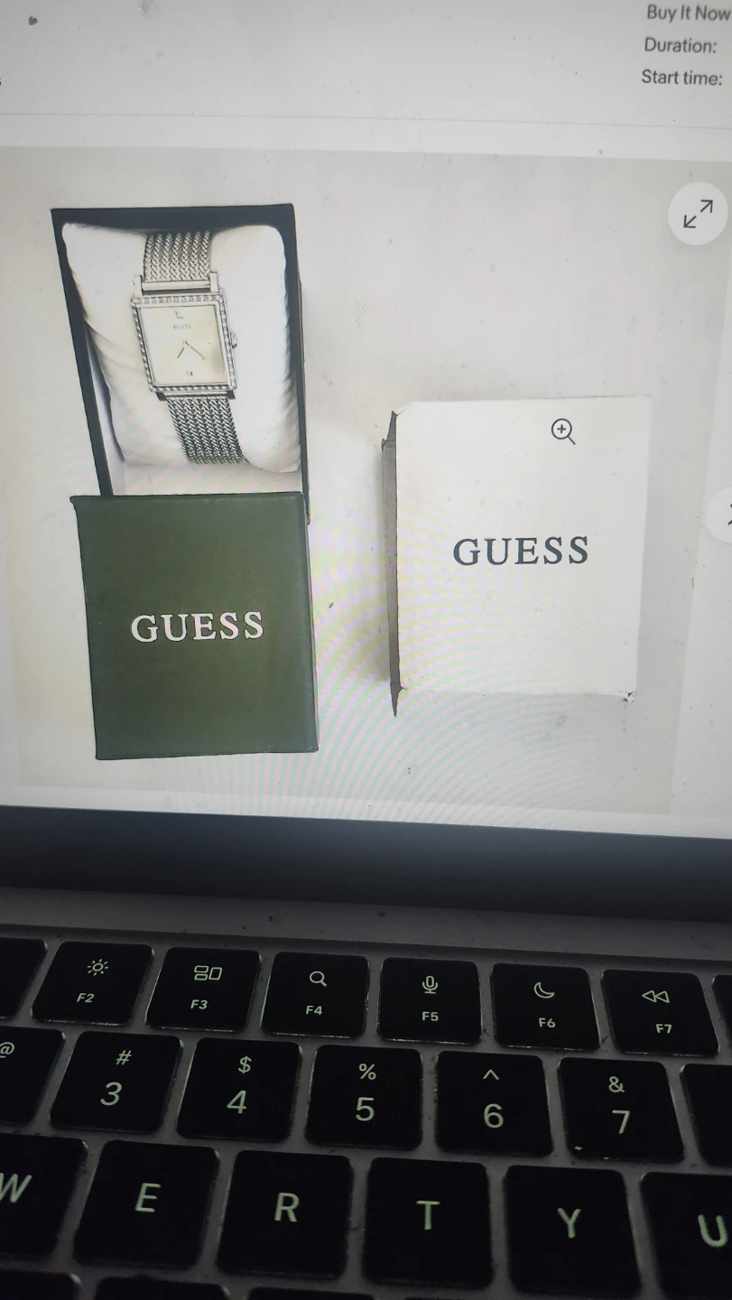 Guess Women's Square Crystal Watch