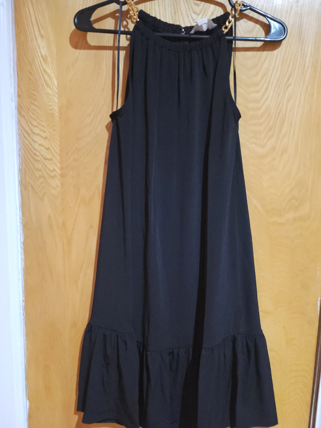 Michael Kors Black Sleeveless Chain Neck Dress Size S