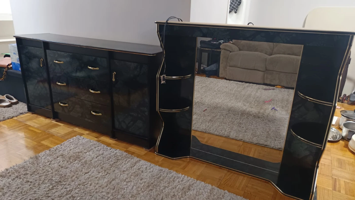 Black Dresser with Mirror - photo 2