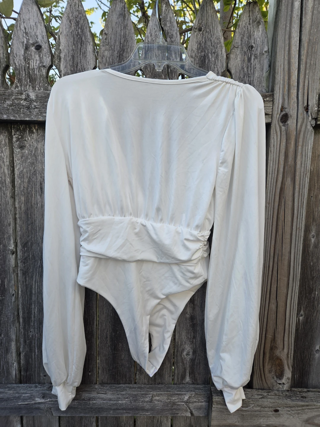 White Long Sleeve Bodysuit - photo 2