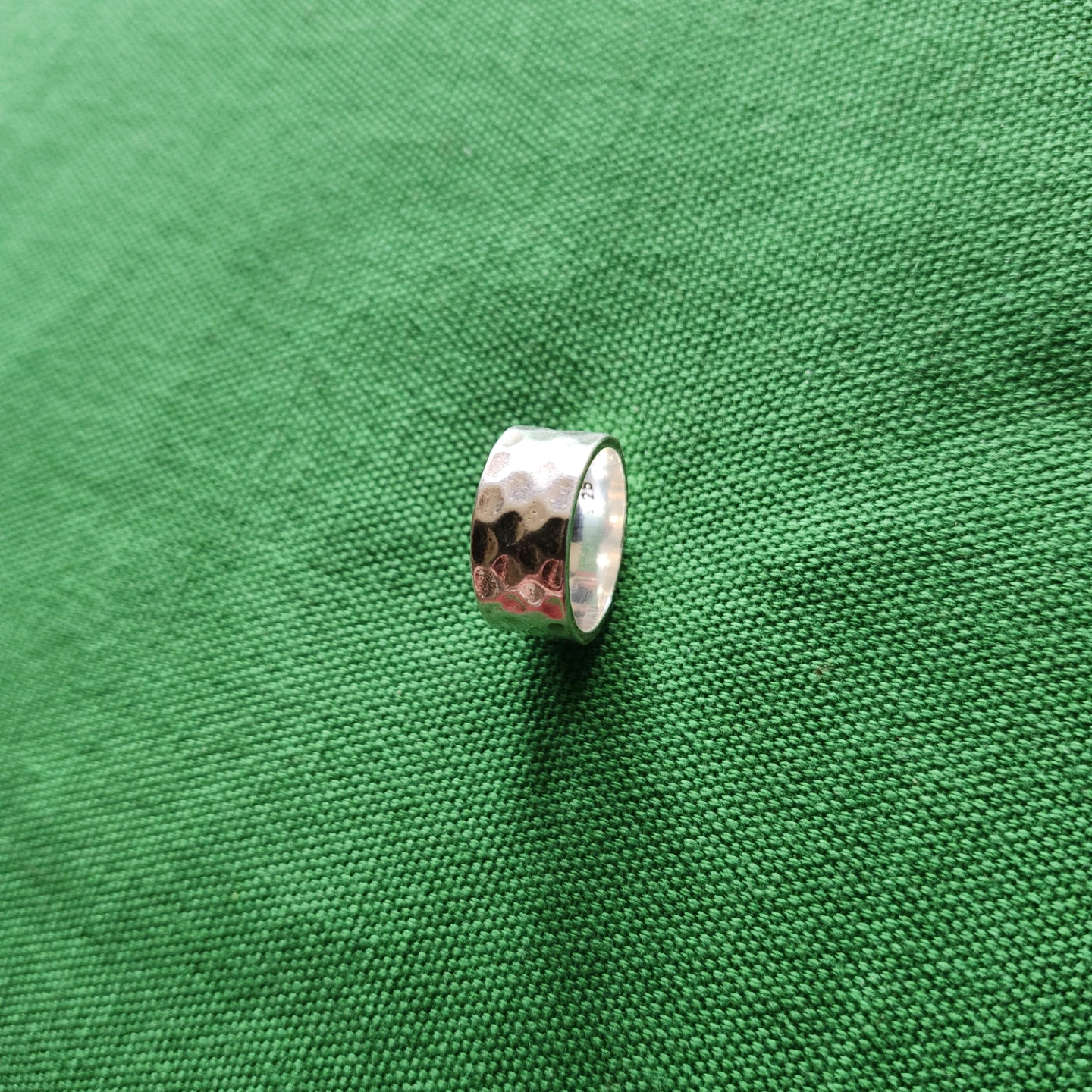 Sterling Silver Hammered Band Ring - photo 4