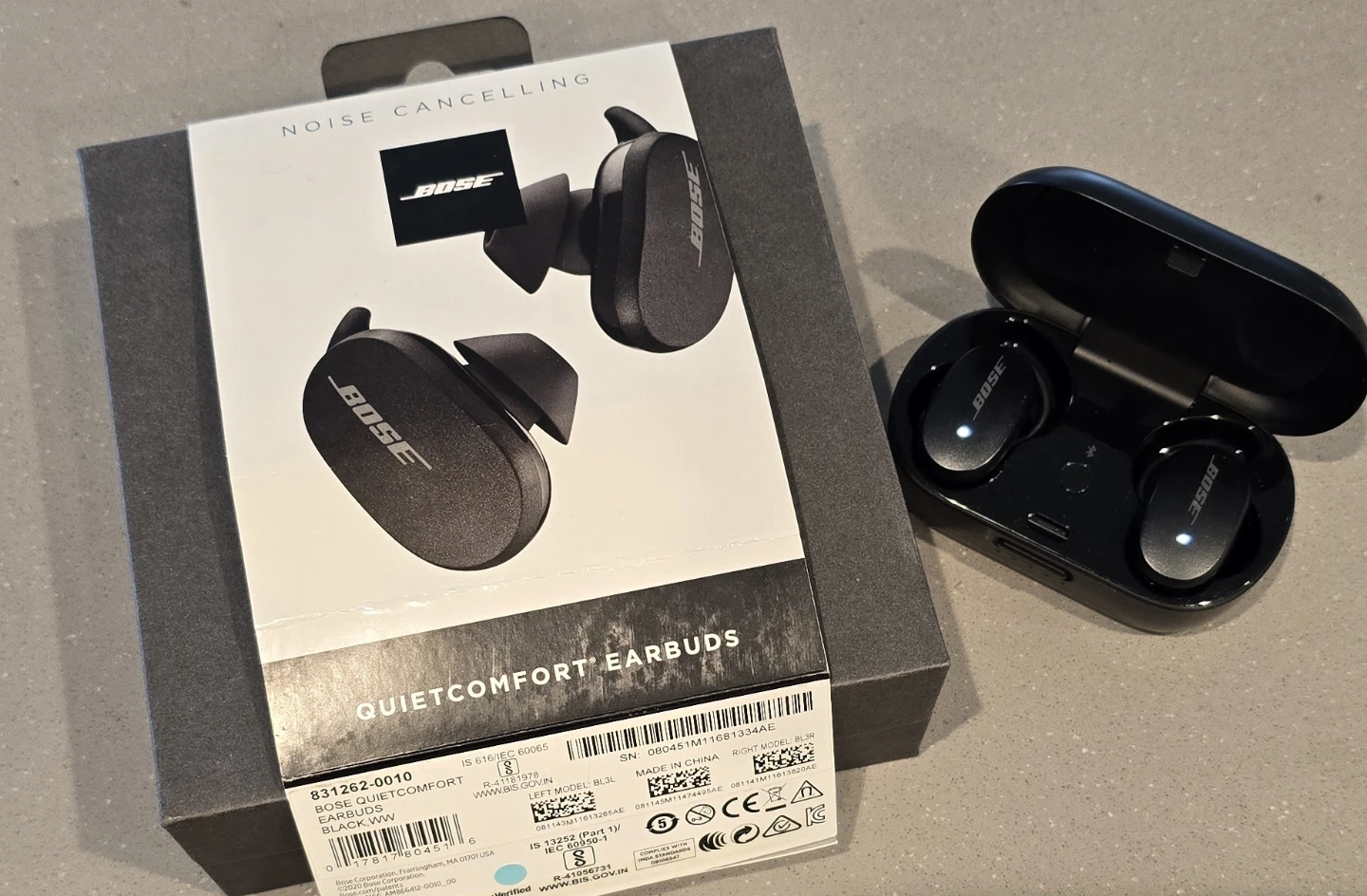 Bose QuietComfort Noise Cancelling Earbuds - Black