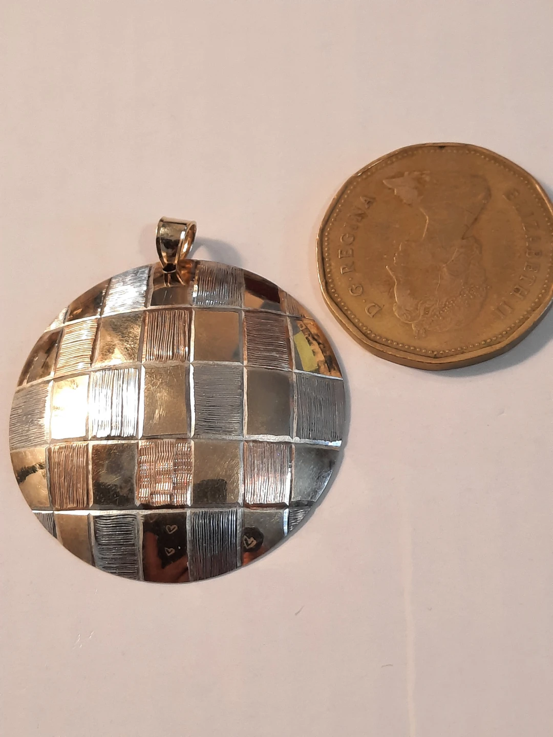 Gold  filled 10k over silver pendant great design - photo 3