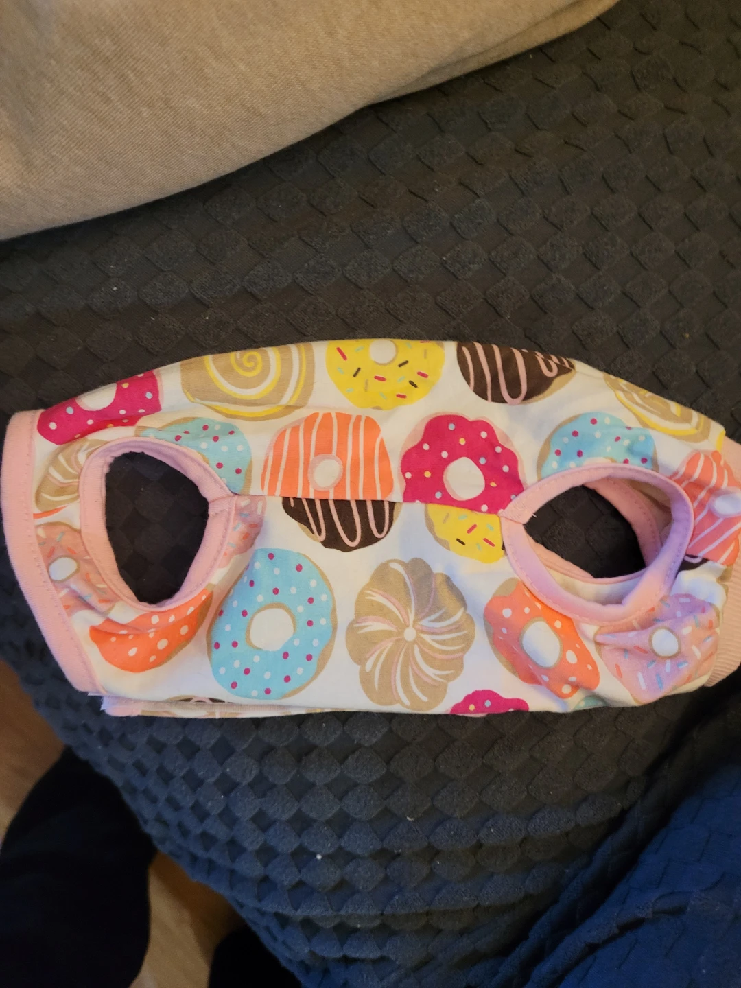 Donut Print Pet Shirt - Pink Trim - photo 4