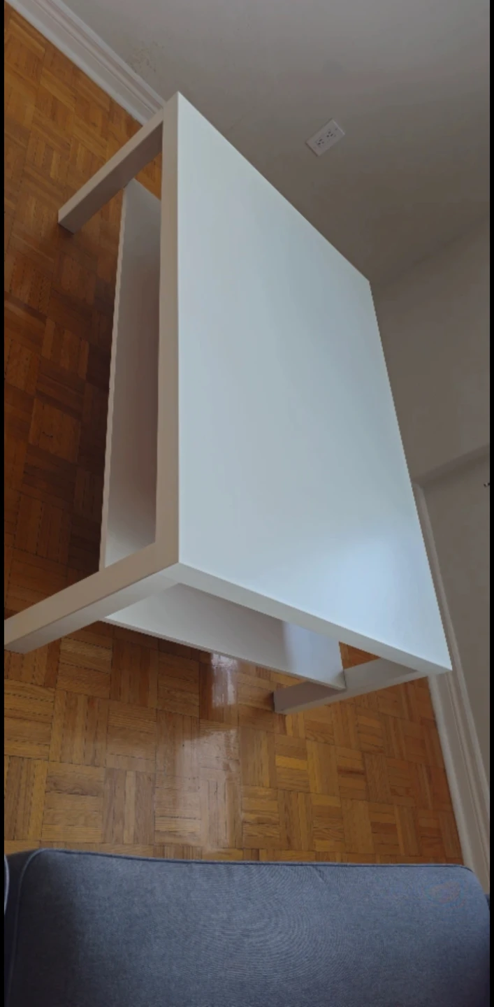 White Coffee Table with Shelf - photo 2