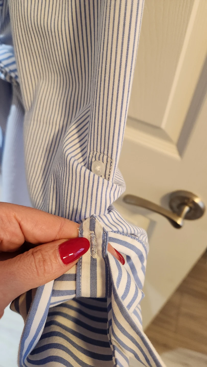 Striped Tie-Front Shirt - Size L - photo 4