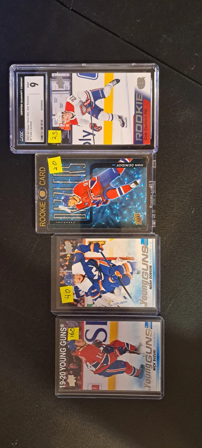 Collection of 4 Montreal Canadiens Rookie Cards