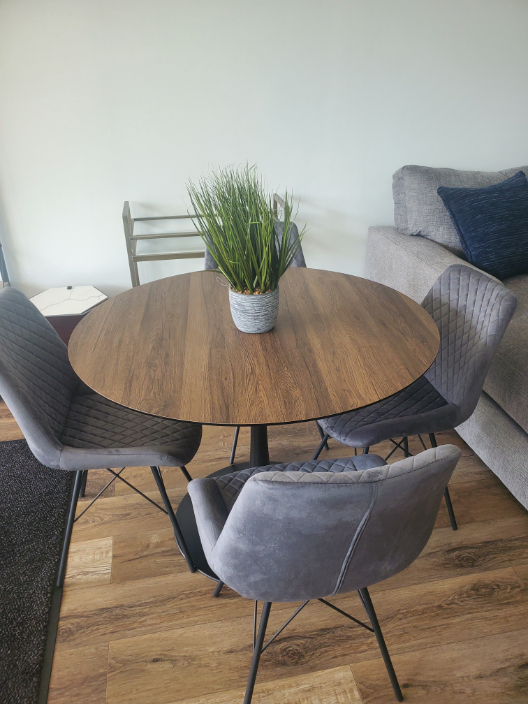 mid Century Modern Style Round Dining Table with 4 Chairs - photo 4