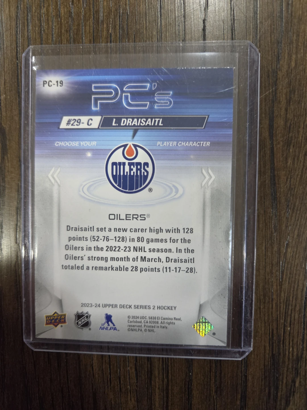 Upper Deck 2023-24 Leon Draisaitl Oilers Hockey card - photo 2