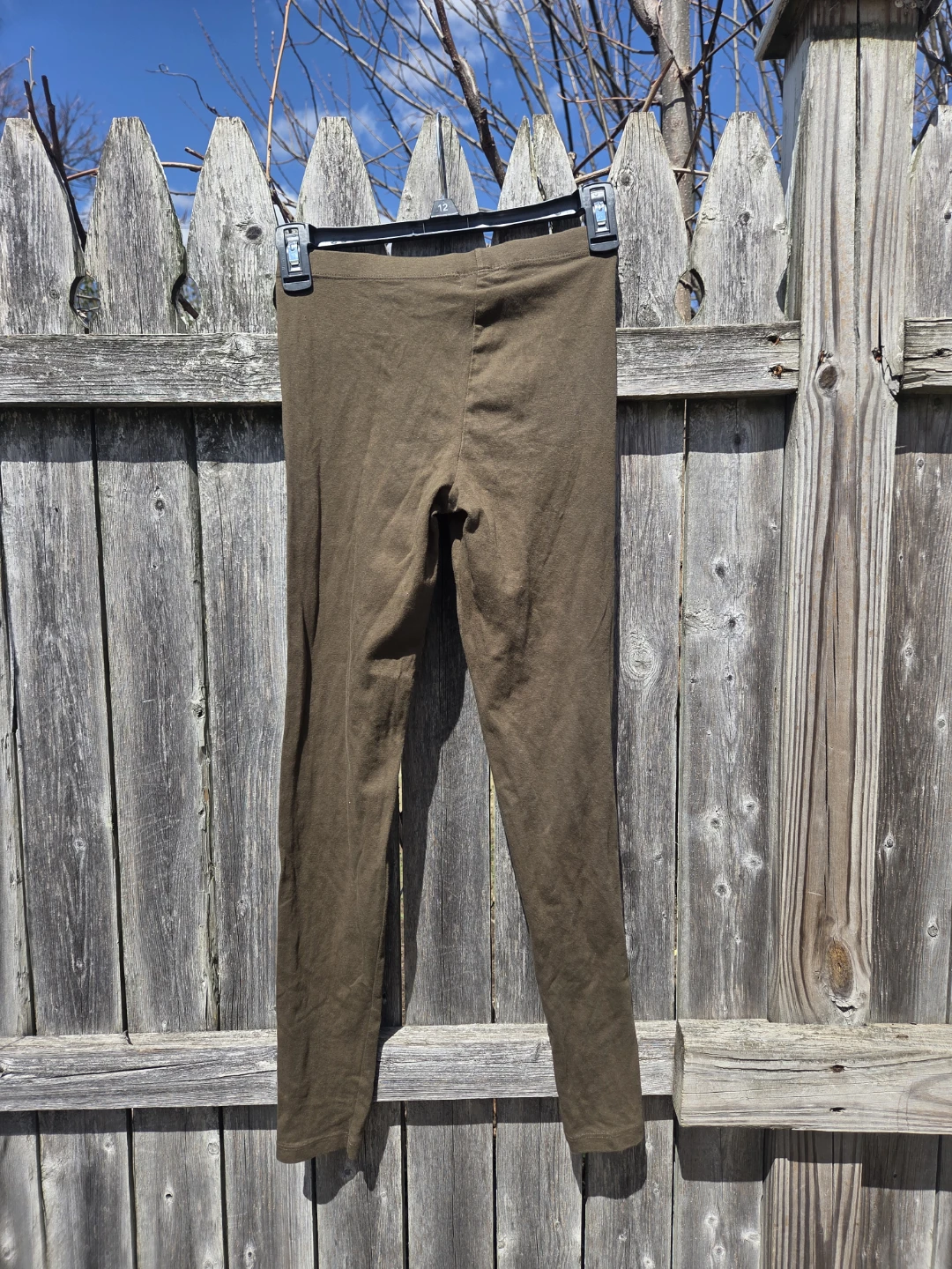 Olive Green Knit Leggings - photo 4