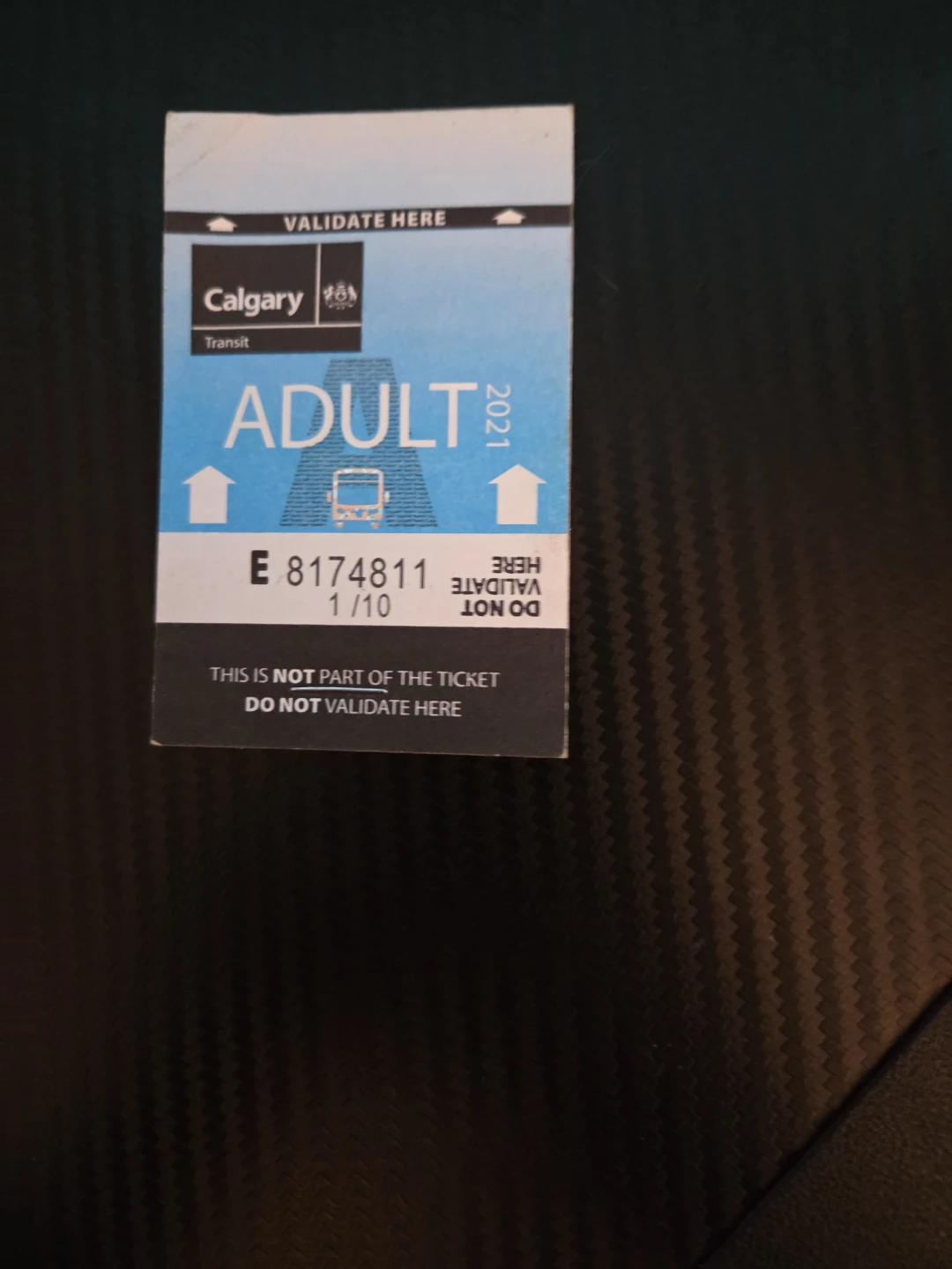 Calgary Transit Adult bus tickets book of 10