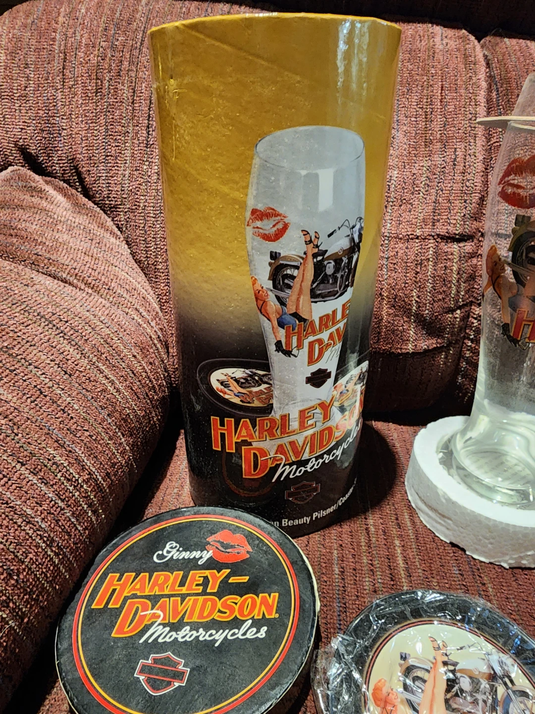Harley-Davidson Pilsner Glass and Coaster Set - photo 4