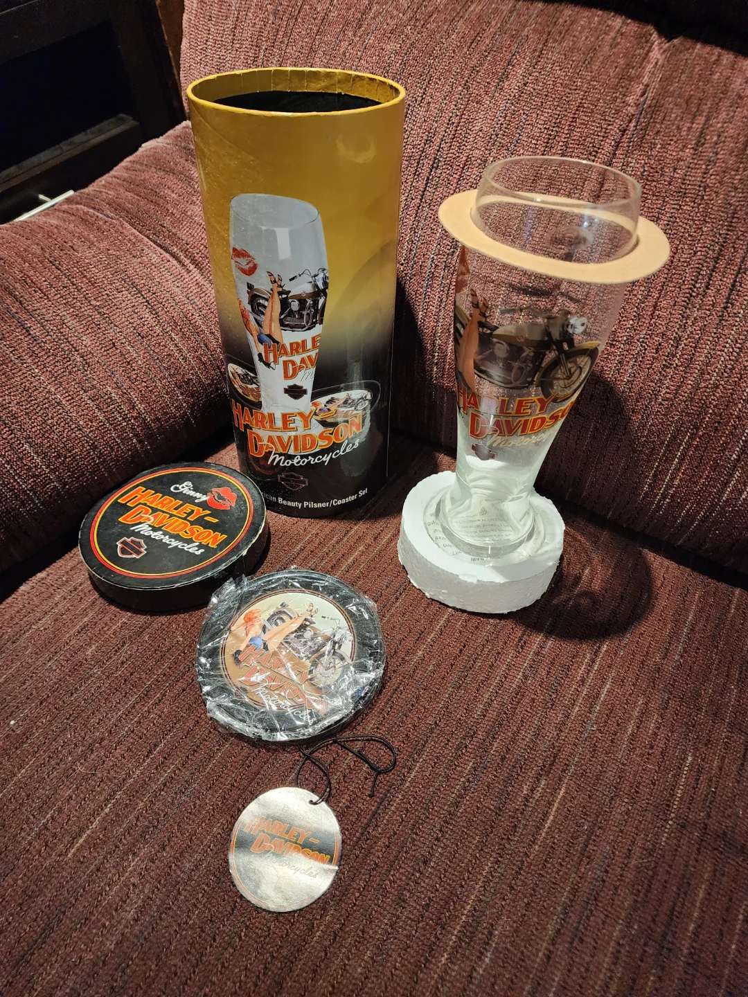 Harley-Davidson Pilsner Glass and Coaster Set - photo 5