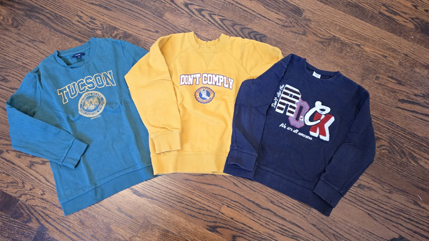 3 Graphic Sweatshirts - Size 12Y