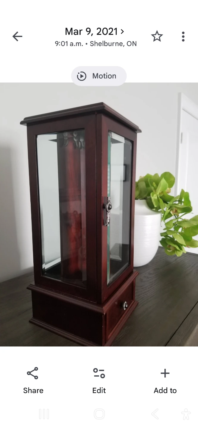 Wooden Jewellery Box with Glass Door - photo 2