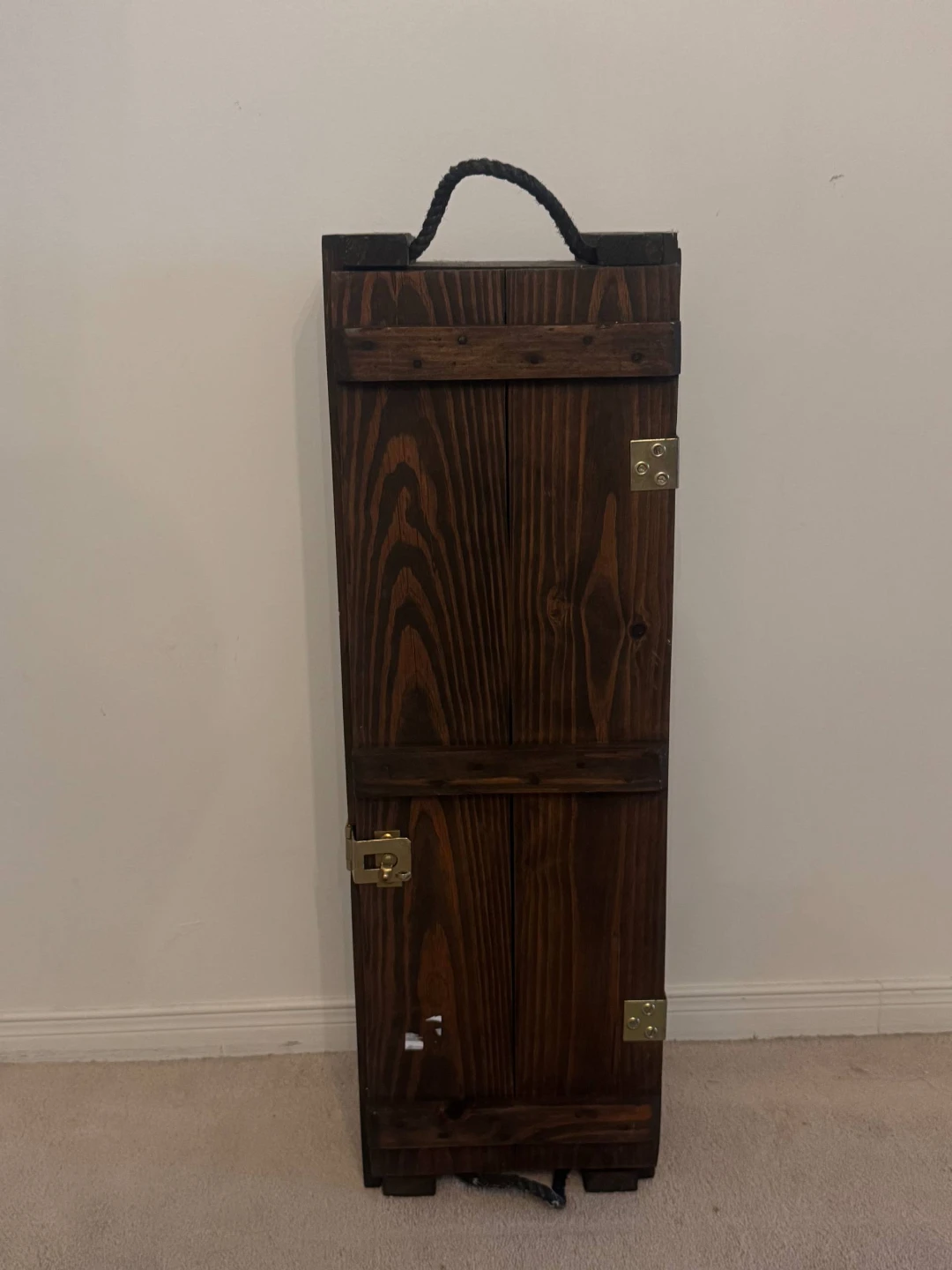 Vintage Wooden Crate Style Wine Rack - photo 2