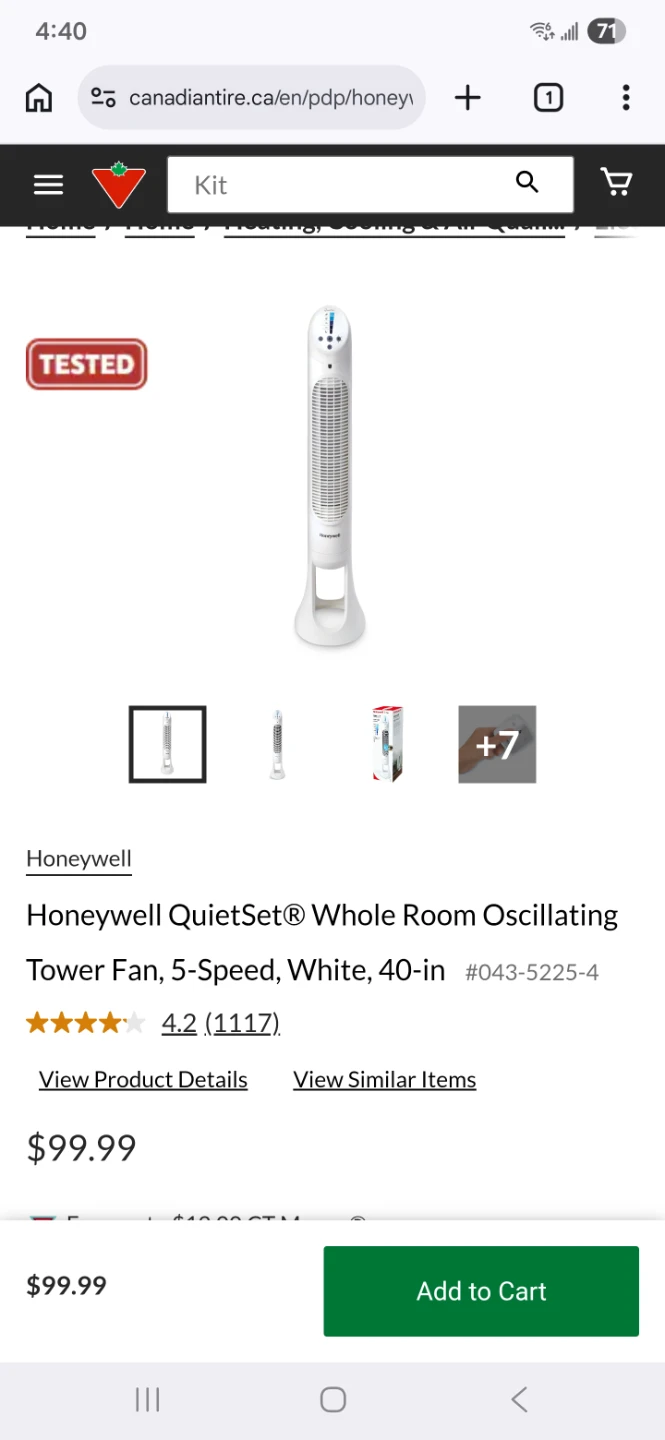 Honeywell Tower Fan - photo 2