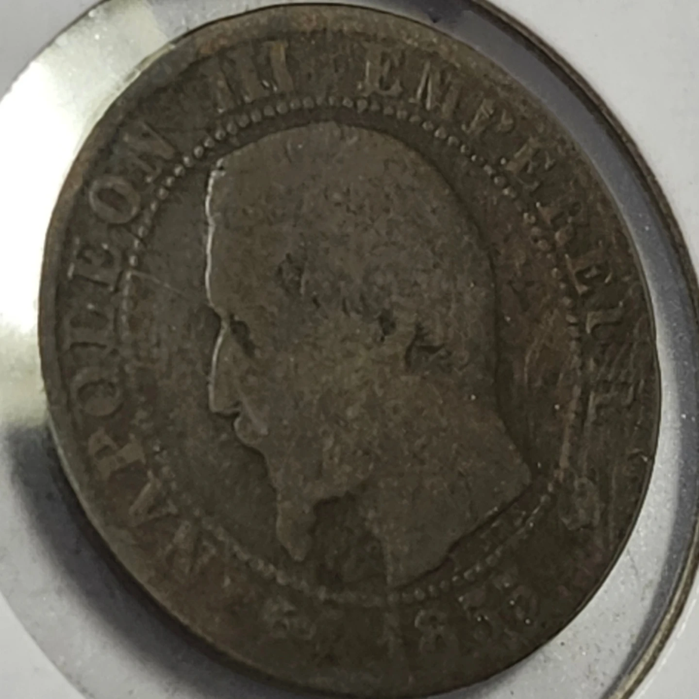 Napoleon III 1855 French 5 Centimes Coin