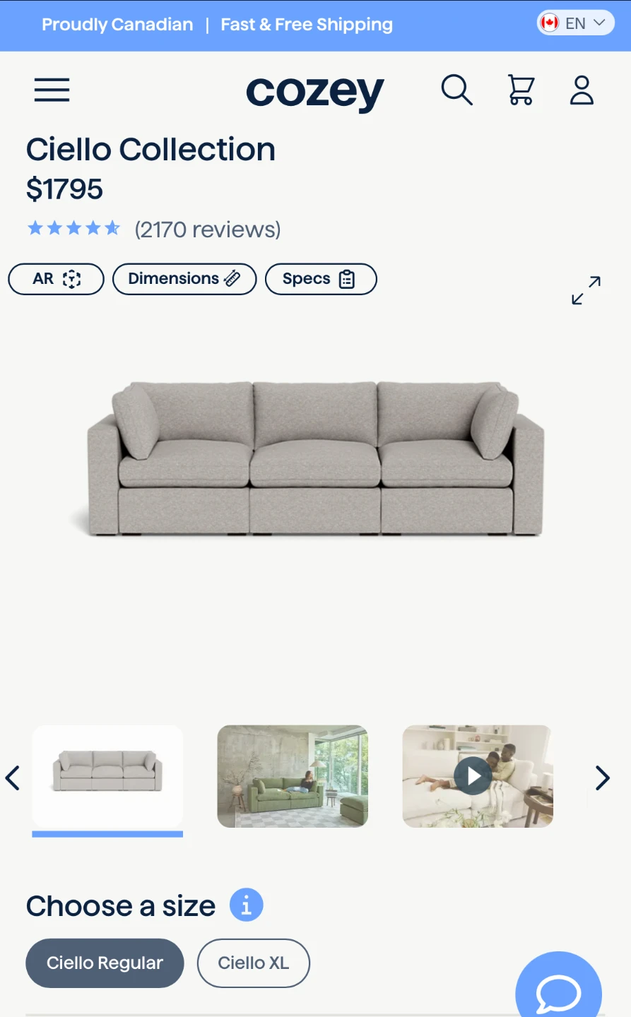 Cozey Ciello 3 Seater Sofa - photo 2