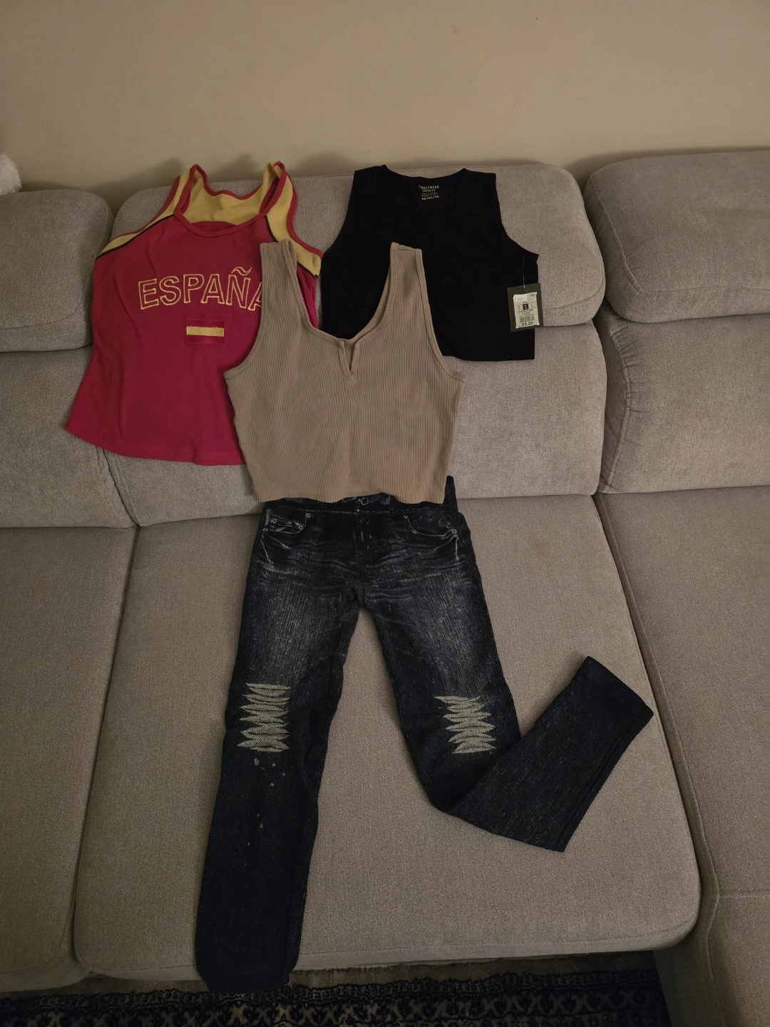 3 Piece Women's Top and Jeans Set