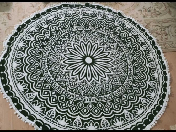 Round Mandala Tapestry Throw
