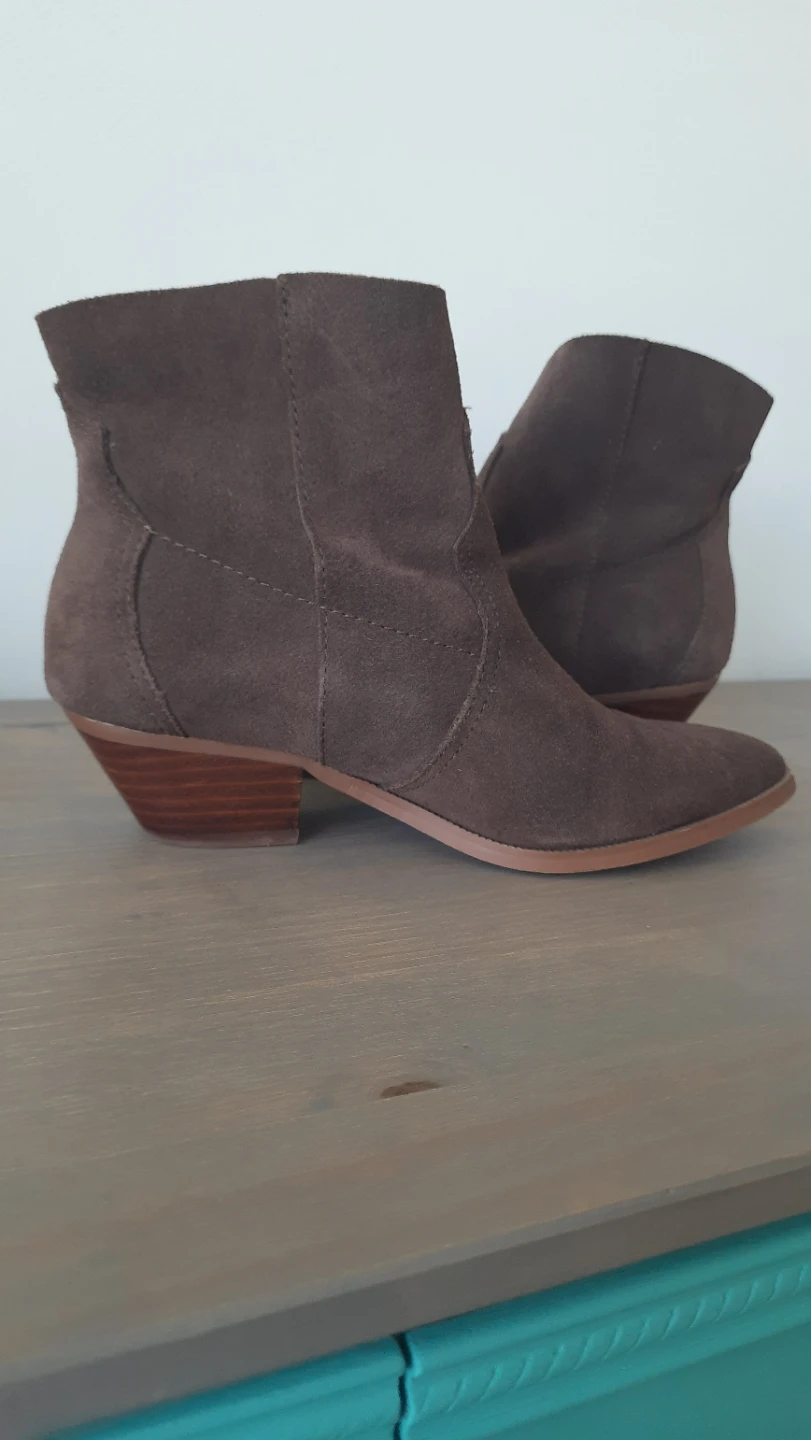 Cool Brown Suede Ankle Boots