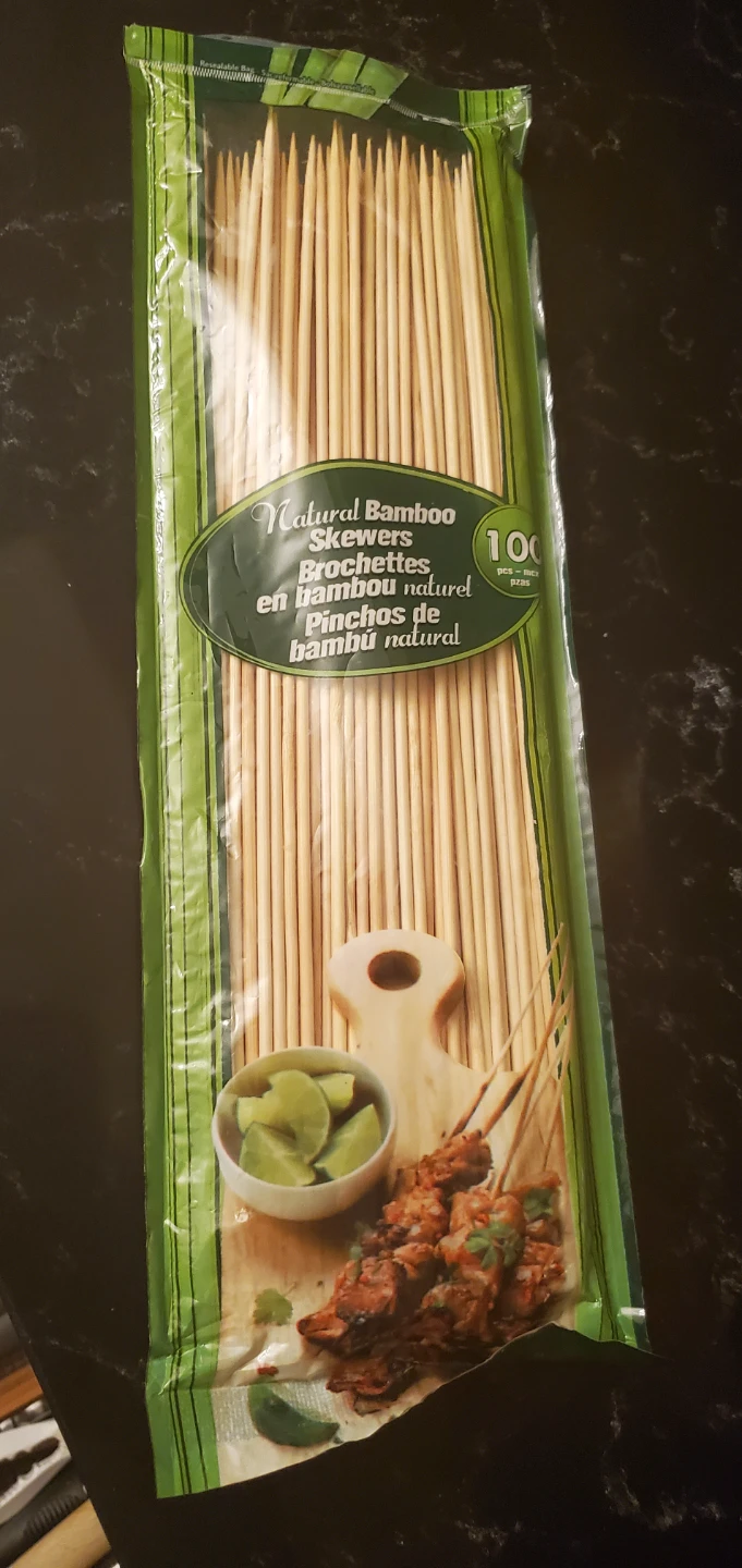 Natural Bamboo Skewers - 100 pcs