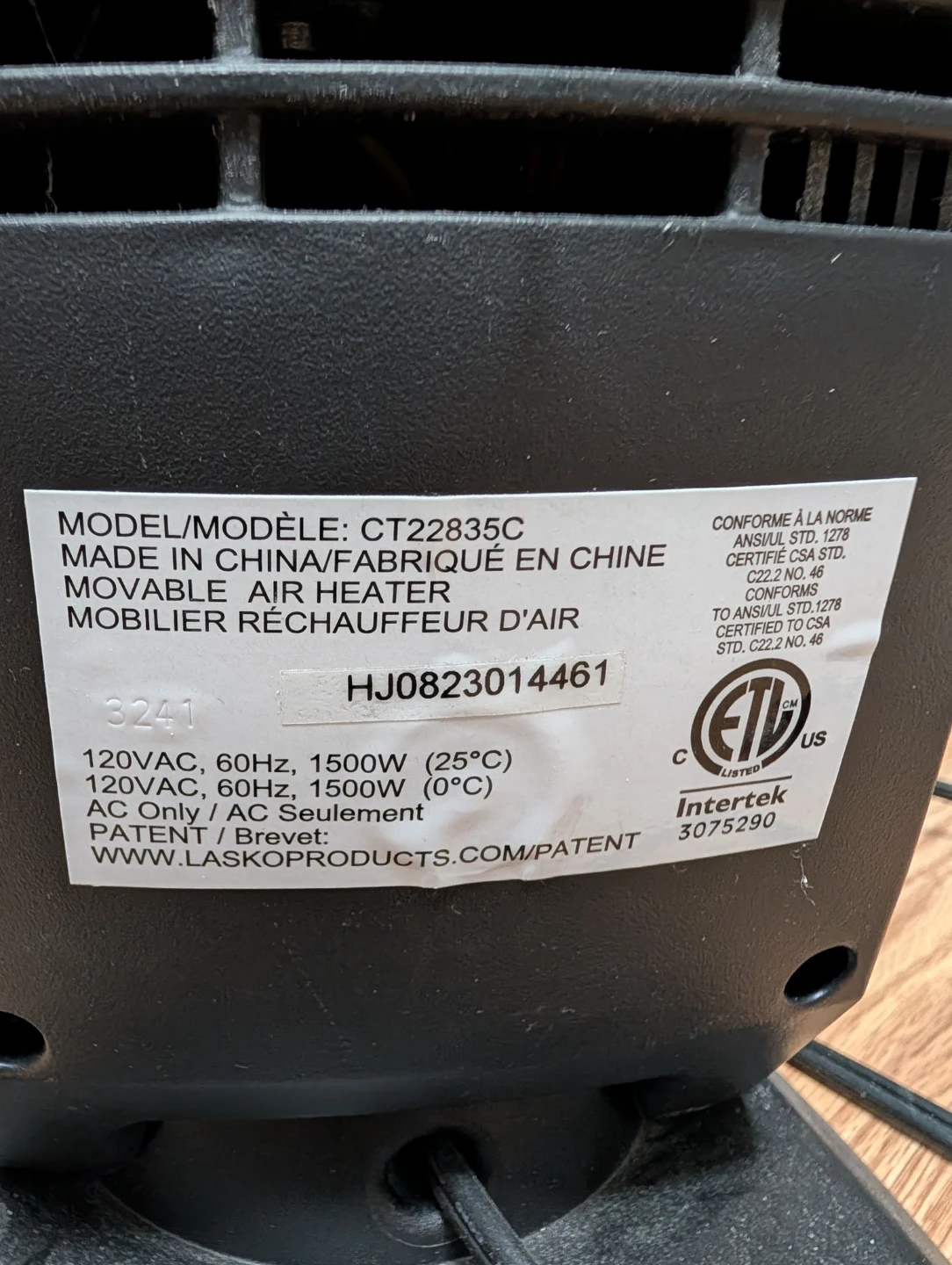 Lasko Air Heater - photo 3