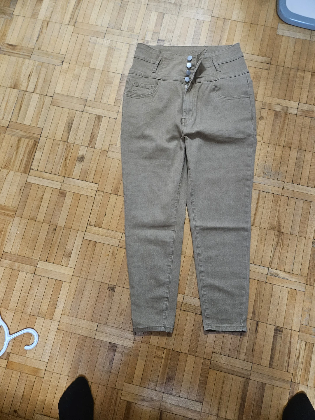 Women's High-Waisted Button Fly Pants