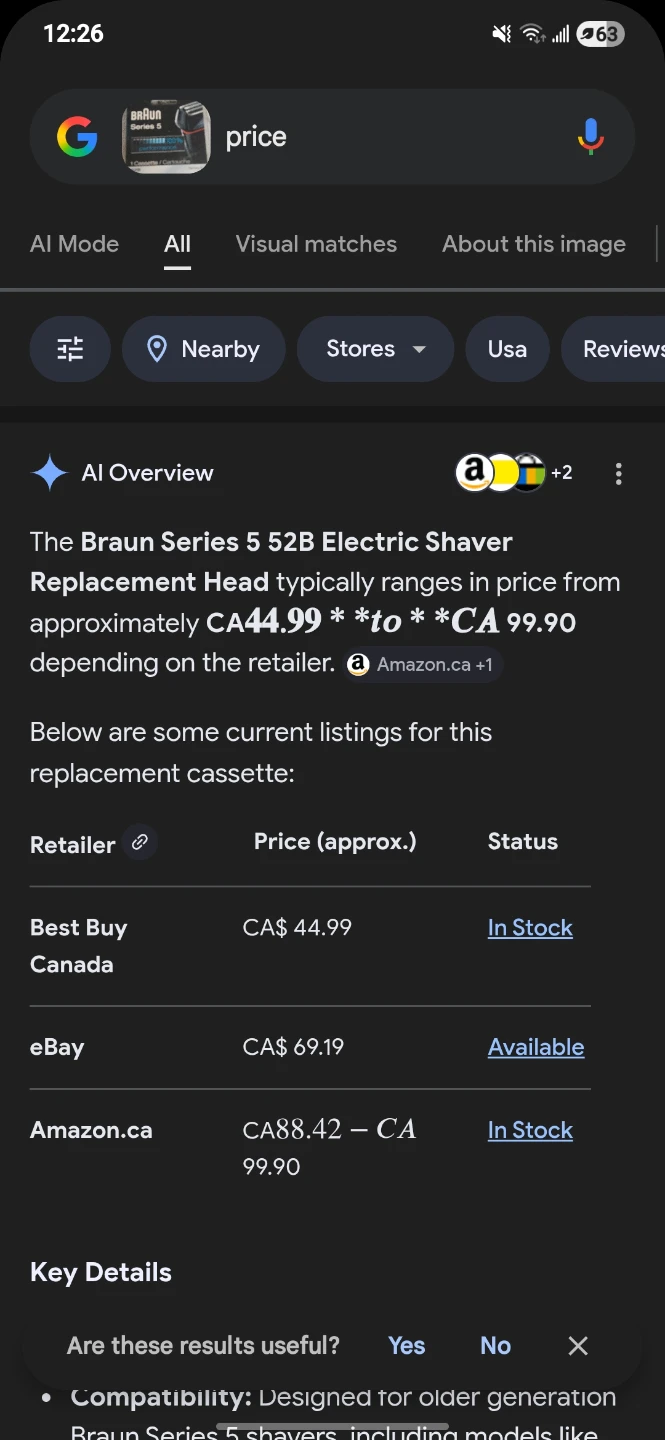 Braun Series 5 52B Electric Shaver Replacement Cassette - photo 3