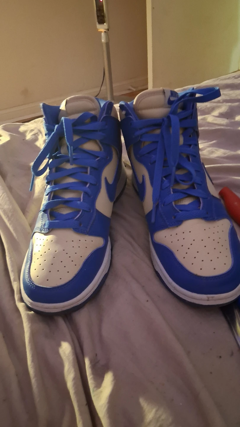 Nike Dunk High Top Sneakers - Blue & Cream size 9 - photo 2