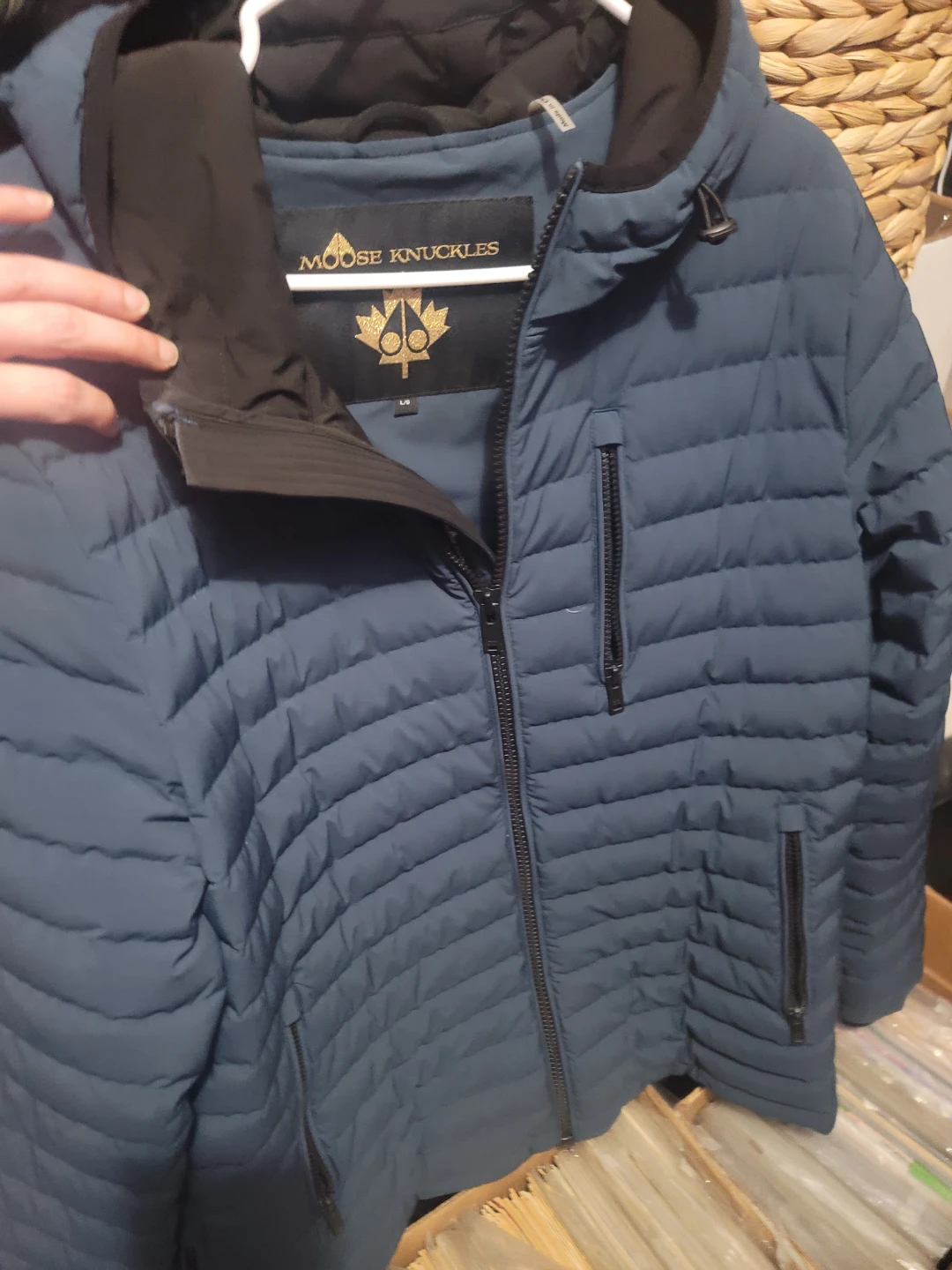 Moose Knuckles Puffer Jacket - Teal - Size L