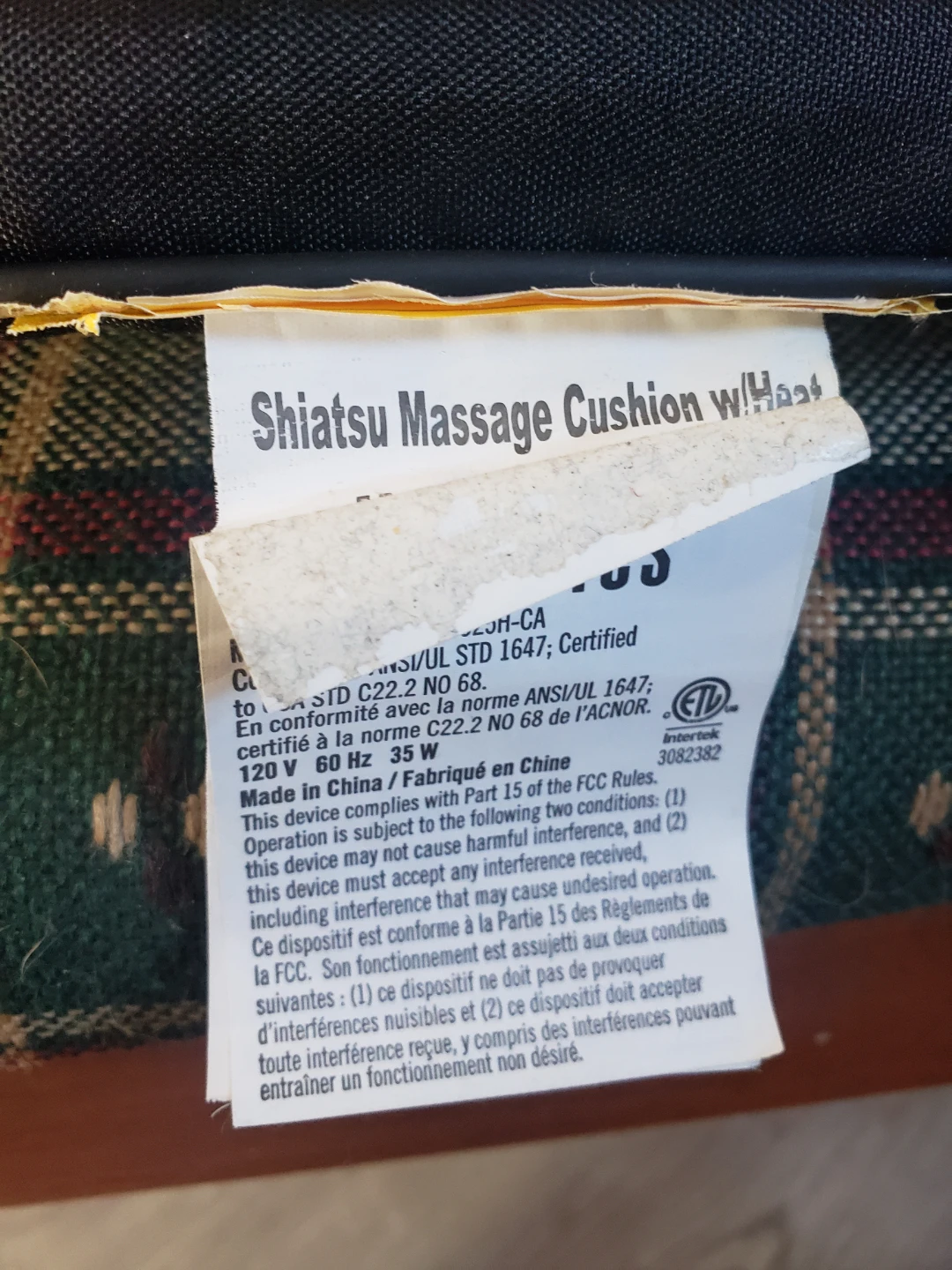 Portable heated massager for a chair. - photo 2