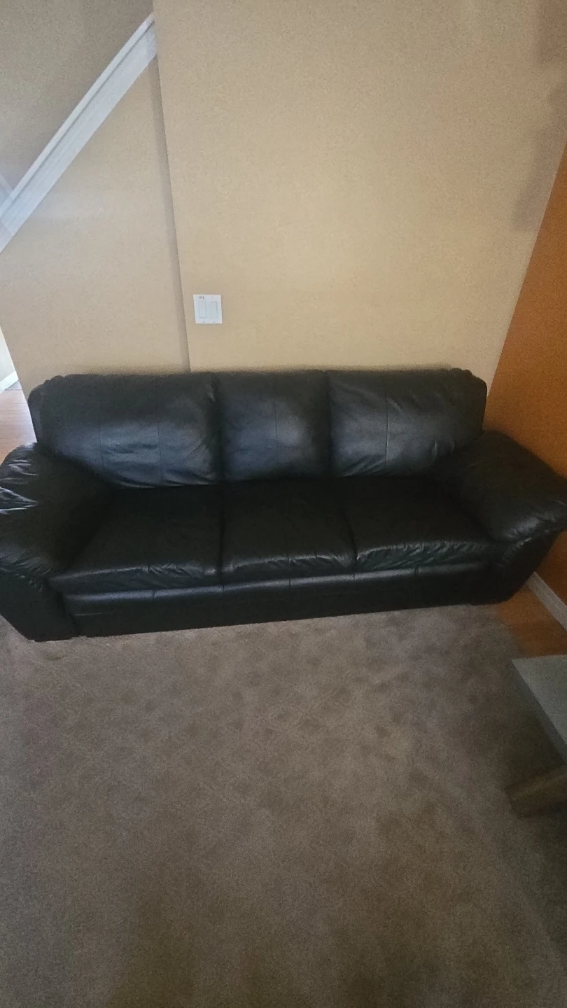 Black Leather Sofa