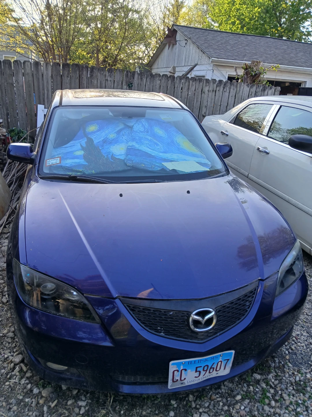 Mazda 3 Sunshade - Starry Night Design