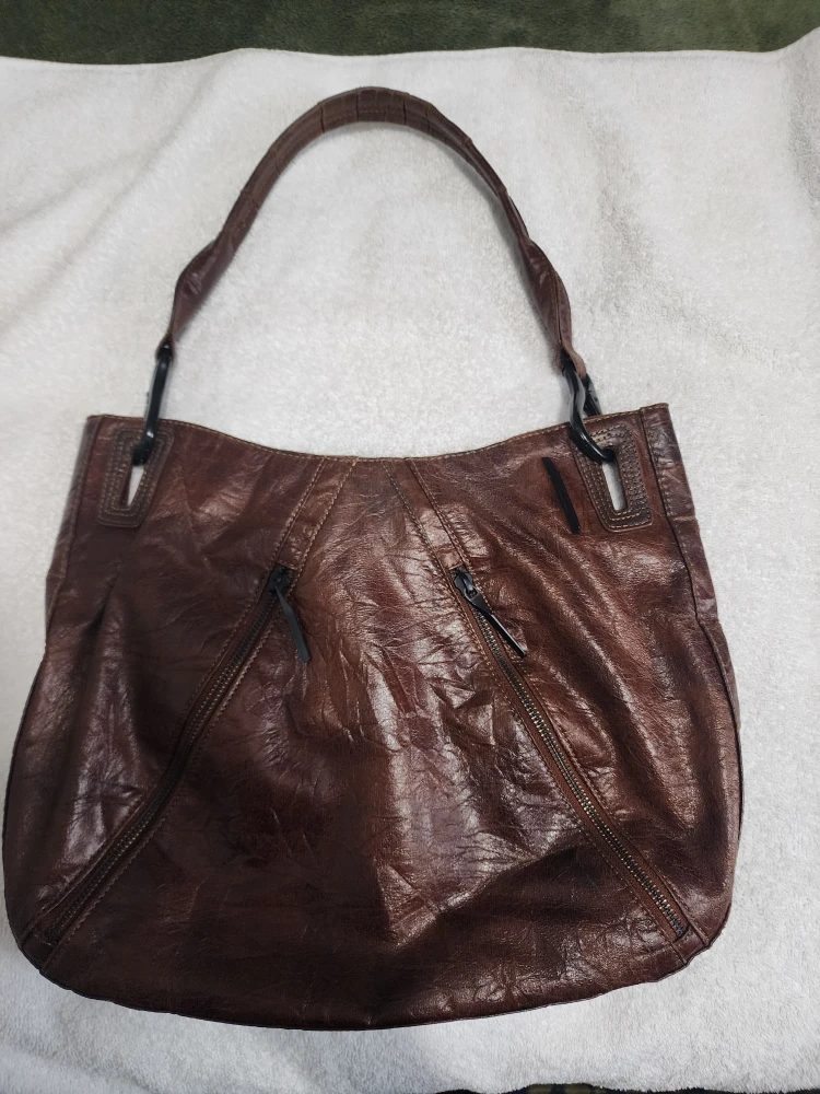 Mat and Nat Brown Leather Shoulder Bag