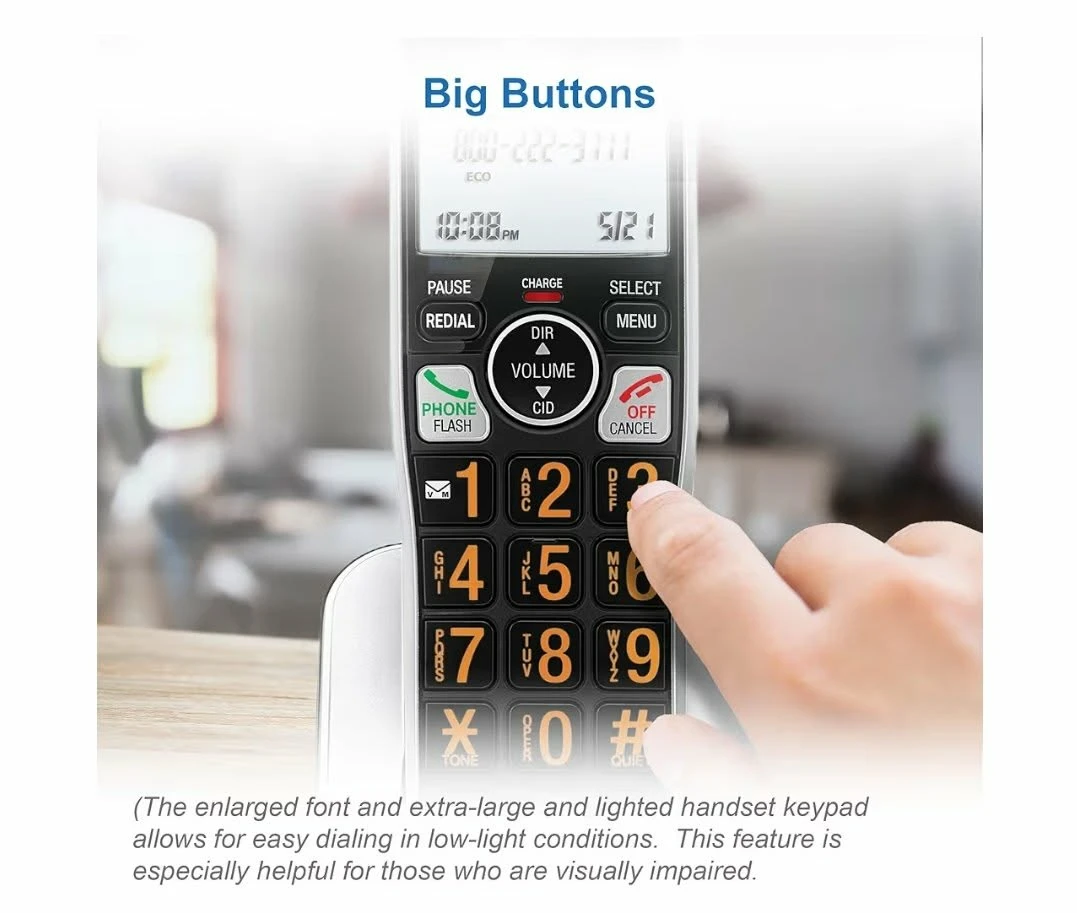 New. AT&T Cordless Phone with Big Buttons & Large Screen - photo 2