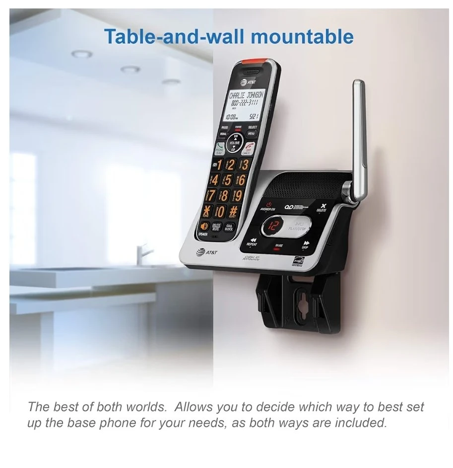 New. AT&T Cordless Phone with Big Buttons & Large Screen - photo 5