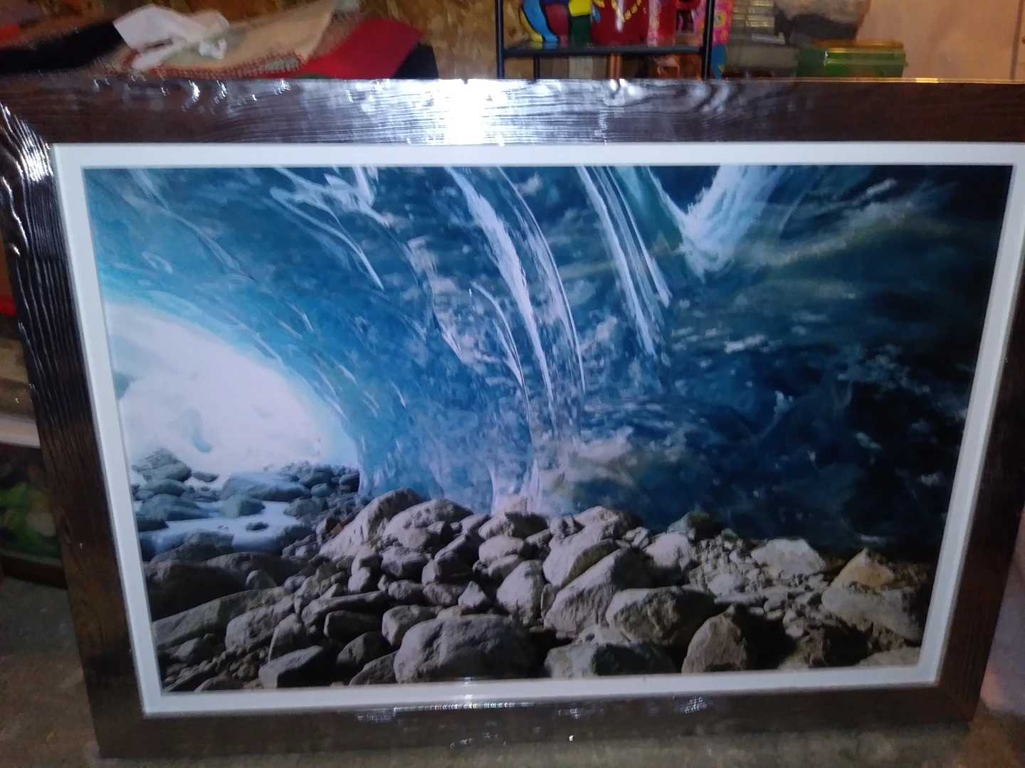 Framed Wall Art Print - Ice Cave Scene - photo 4